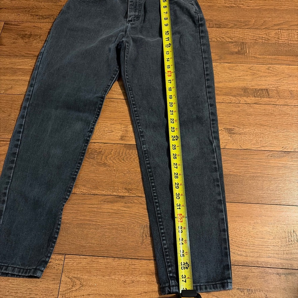 Vintage Lee Riveted Black High Waisted Tapered Mom Jeans Size XS - Picture 5 of 8